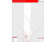 Reno <br /> Wall Map <br /> Red Line Style 2025 Map