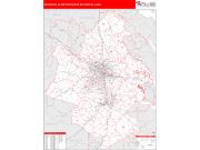 Richmond <br /> Wall Map <br /> Red Line Style 2025 Map