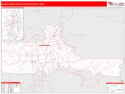 Salem <br /> Wall Map <br /> Red Line Style 2025 Map