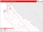 Salinas <br /> Wall Map <br /> Red Line Style 2025 Map