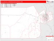Salt Lake City <br /> Wall Map <br /> Red Line Style 2025 Map