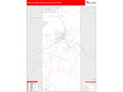 Santa Fe <br /> Wall Map <br /> Red Line Style 2025 Map