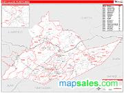 State College <br /> Wall Map <br /> Red Line Style 2025 Map