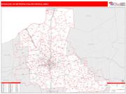 Syracuse <br /> Wall Map <br /> Red Line Style 2025 Map