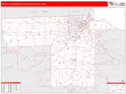 Toledo <br /> Wall Map <br /> Red Line Style 2025 Map