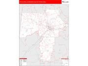 Tuscaloosa <br /> Wall Map <br /> Red Line Style 2025 Map