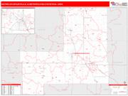 Waterloo-Cedar Falls <br /> Wall Map <br /> Red Line Style 2025 Map