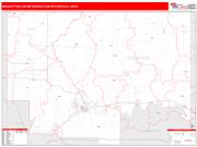 Manhattan <br /> Wall Map <br /> Red Line Style 2025 Map