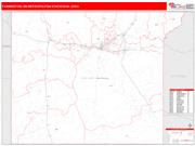 Farmington <br /> Wall Map <br /> Red Line Style 2025 Map