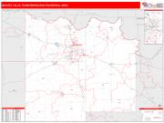 Wichita Falls <br /> Wall Map <br /> Red Line Style 2025 Map