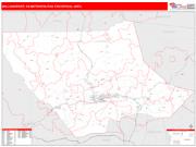 Williamsport <br /> Wall Map <br /> Red Line Style 2025 Map