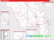 Yolo <br /> Wall Map <br /> Red Line Style 2025 Map
