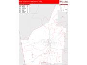 Rome <br /> Wall Map <br /> Red Line Style 2025 Map