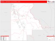 Sebring <br /> Wall Map <br /> Red Line Style 2024 Map