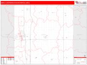 Ames <br /> Wall Map <br /> Red Line Style 2025 Map
