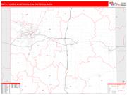 Battle Creek <br /> Wall Map <br /> Red Line Style 2025 Map