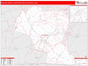 Bowling Green <br /> Wall Map <br /> Red Line Style 2024 Map