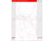 Burlington <br /> Wall Map <br /> Red Line Style 2025 Map