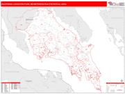 California-Lexington Park <br /> Wall Map <br /> Red Line Style 2024 Map