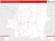 Dalton <br /> Wall Map <br /> Red Line Style 2025 Map