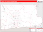 El Centro <br /> Wall Map <br /> Red Line Style 2025 Map