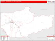 Fairbanks <br /> Wall Map <br /> Red Line Style 2024 Map