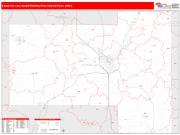 Fond du Lac <br /> Wall Map <br /> Red Line Style 2025 Map