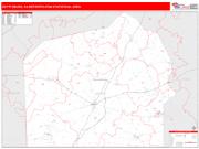 Gettysburg <br /> Wall Map <br /> Red Line Style 2025 Map