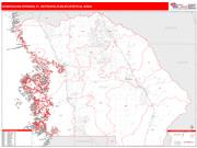 Homosassa Springs <br /> Wall Map <br /> Red Line Style 2025 Map