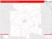 Ithaca <br /> Wall Map <br /> Red Line Style 2025 Map