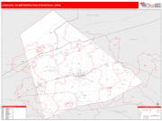 Lebanon <br /> Wall Map <br /> Red Line Style 2025 Map