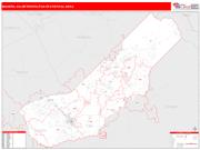 Madera <br /> Wall Map <br /> Red Line Style 2025 Map