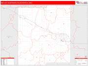 Midland <br /> Wall Map <br /> Red Line Style 2025 Map