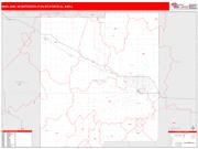 Midland <br /> Wall Map <br /> Red Line Style 2024 Map