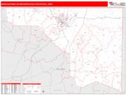 Morgantown <br /> Wall Map <br /> Red Line Style 2025 Map