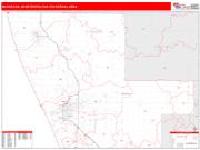 Muskegon <br /> Wall Map <br /> Red Line Style 2025 Map
