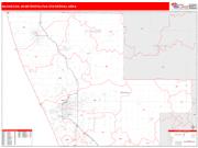 Muskegon <br /> Wall Map <br /> Red Line Style 2024 Map