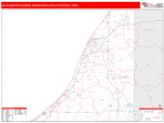 Niles-Benton Harbor <br /> Wall Map <br /> Red Line Style 2025 Map