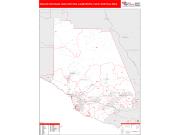 Oxnard-Thousand Oaks-Ventura <br /> Wall Map <br /> Red Line Style 2025 Map