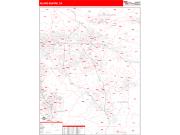 Inland Empire <br /> Wall Map <br /> Red Line Style 2025 Map