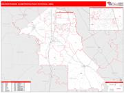 Warner Robins <br /> Wall Map <br /> Red Line Style 2025 Map