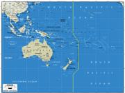 Australia <br />Simplified <br /> Wall Map Map