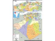 Algeria <br /> Political <br /> Wall Map Map