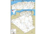 Algeria Road <br /> Wall Map Map