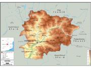 Andorra <br /> Physical <br /> Wall Map Map