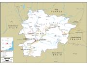 Andorra Road <br /> Wall Map Map