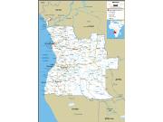 Angola Road <br /> Wall Map Map