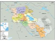 Armenia <br /> Political <br /> Wall Map Map