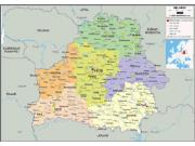 Belarus <br /> Political <br /> Wall Map Map