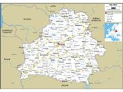 Belarus Road <br /> Wall Map Map